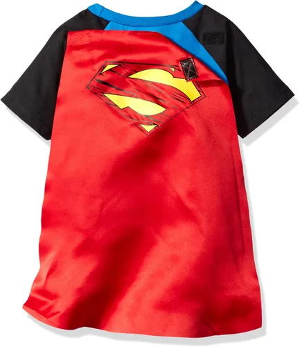 Miniatura 2 de DC Comics Justice League Batman Superman Robin Cosplay T-Shirt and Cape Toddler to Big Kid