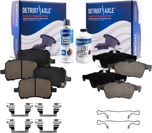 Miniatura 27 de Detroit Axle - Pastillas de Freno Delantero Izquierdo Reemplazo de Pinza de Disco para Dodge Ram 1500 Dakota Mitsubishi Raider - Juego de 3 piezas