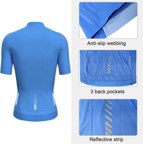 Miniatura 2 de Camiseta de ciclismo para mujer, manga larga, camisetas de ciclismo para mujer, camisetas de ciclismo transpirables con 4 bolsillos