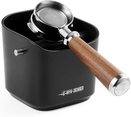 MHW-3BOMBER Cajón para posos de café espresso, 1.2L (15 tazas) Cajón de café con barra extraíble y almohadillas antideslizantes para posos de