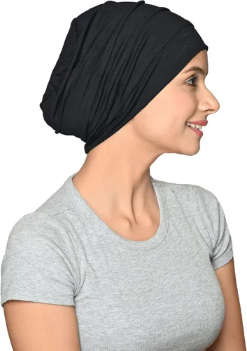 Miniatura 3 de SAKUCHI Gorro de bambú suave y sedoso de quimioterapia para mujer, para pérdida de cabello, turbante para quimioterapia