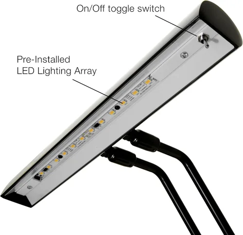 Miniatura 6 de Cocoweb Lámpara de escritorio de piano de 12 LED con atenuador - Bronce aceitado