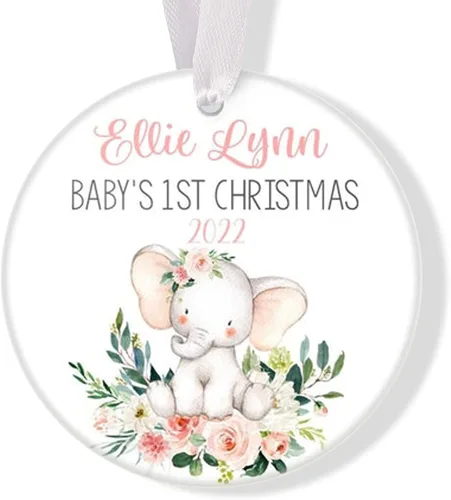 Miniatura 4 de Mountains Baby - Adorno de Navidad para bebé, adorno de Navidad personalizado para bebé, adorno de aventura espera para bebé, adorno navideño