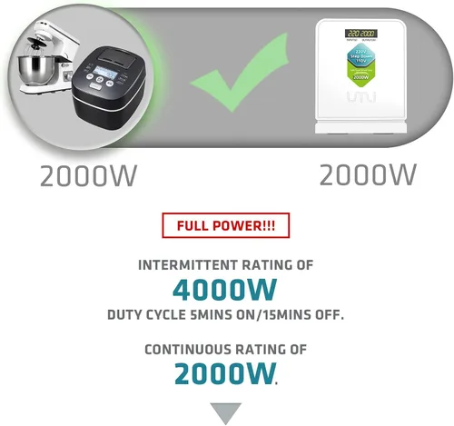 Miniatura 8 de UMI Convertidor de Voltaje Reductor de 800 Vatios 220V a 110V para Electrodomésticos de EE.UU. Canadá Japón para Uso en Europa y Asia Sistema