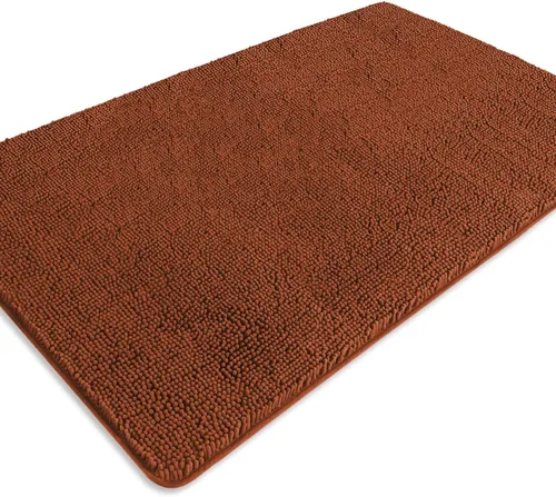 Miniatura 27 de Alfombra de baño pequeña de 12 x 18 pulgadas, lavable y absorbente, antideslizante, alfombra de baño de felpilla gruesa y suave para baño, ducha