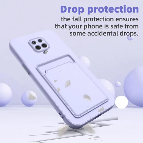 Miniatura 7 de Funda para Redmi Note 9 Pro, Redmi Note 9s con ranura para tarjetas de crédito, TPU suave silicona TPU resistente a los arañazos delgada ranura