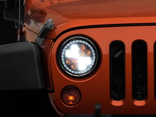Miniatura 2 de Axial Faros delanteros LED Daymaker negros con estilo, compatibles con Jeep Wrangler TJ y JK 1997-2018