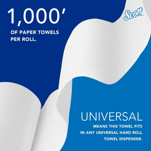 Miniatura 7 de Scott Professional Essential Toallas de Papel de Rollo Duro Universales de Alta Capacidad, a Granel (01005), Enrollado Duro Núcleo de 1.5
