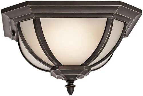 Miniatura 3 de Kichler 9848BK Salisbury - Lámpara de techo para exteriores, 2 luces, color negro