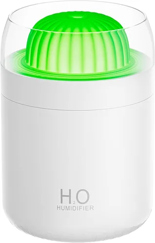 Cactus Mini humidificador – 16.9 fl oz USB portátil pequeño aire de escritorio con 2 modos de niebla fría, 7 colores de luz de funcionamiento