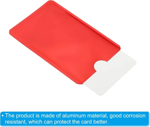 Miniatura 10 de PATIKIL Mangas de bloqueo RFID, fundas de aluminio para prevención de robo de identidad, fundas protectoras seguras para tarjetas de crédito, Negro