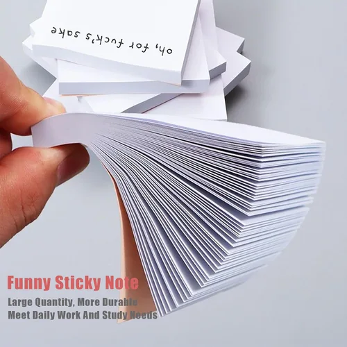 Miniatura 2 de Notas adhesivas de regalo divertidas, súper pegajosas y desgarrables para follar esto y fuck off, suministros de oficina descarados (3 piezas)