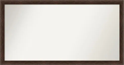 Miniatura 53 de Amanti Art Espejo de pared personalizado no biselado (24 x 27 pulgadas), marco estrecho de nogal chipre - varios tamaños personalizados - Espejo