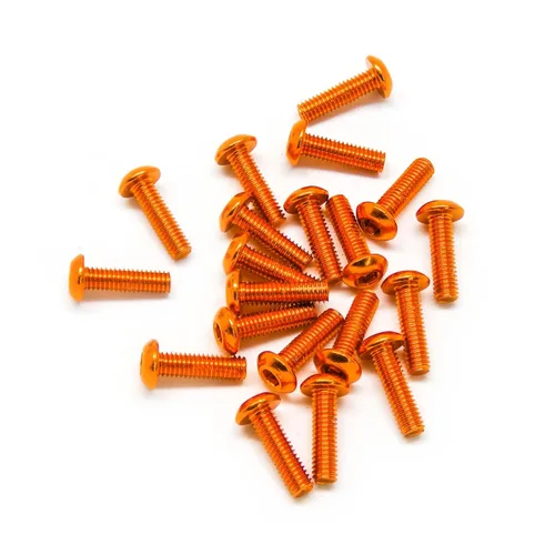 Miniatura 2 de 20pcs M3x10mm Tornillos de cabeza de botón 6063 Aluminio Hex Socket (colores anodizados) (negro)