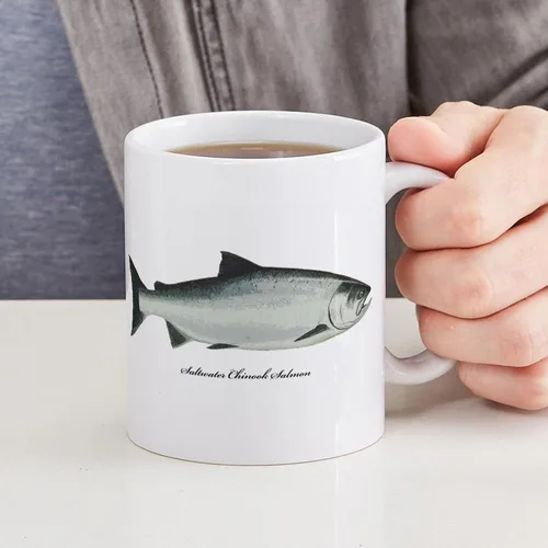 Miniatura 6 de CafePress Chinook King Salmon Mug 11 oz (325 ml) Ceramic Coffee Mug