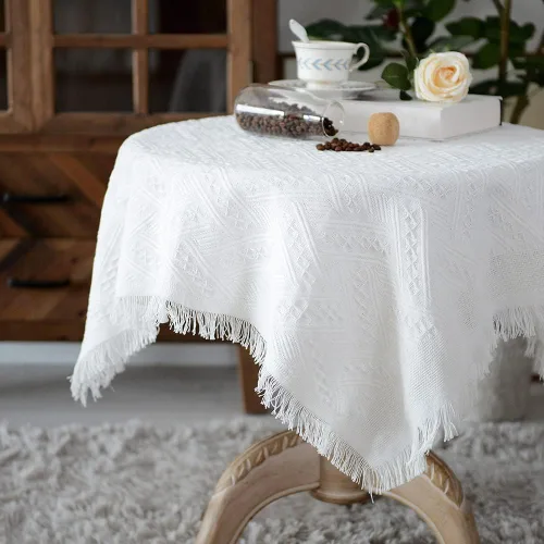 Miniatura 24 de ARTABLE Mantel pequeño de encaje de macramé de otoño y Navidad, para Acción de Gracias, al aire libre, granja, rústico, cocina, fiesta, cumpleaños