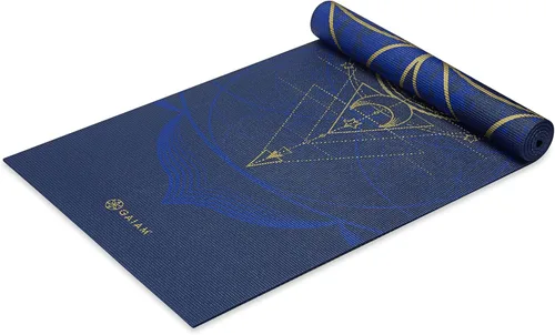 Miniatura 6 de Gaiam tapete de yoga prémium, estampado, extra grueso y antideslizante, de 15/64 pulgadas, para todo tipo de yoga, de pilates y de ejercicios