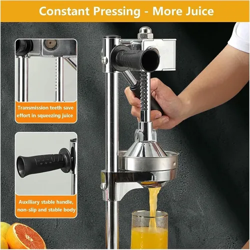 Miniatura 2 de Cast Iron Orange Juice Squeezer, Hand Press Citrus Juicer Extractor, Easy Juice Extraction for Commercial Use