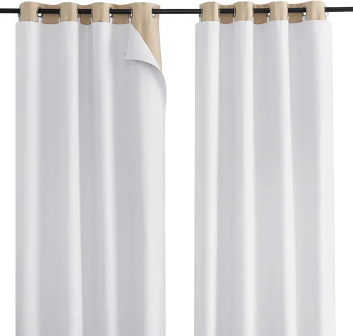 Miniatura 9 de NICETOWN Revestimientos de cortinas opacas, forros para cortinas, paneles de cortina con aislamiento térmico para cortinas largas con anillos