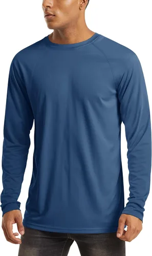 Miniatura 84 de MAGCOMSEN Camisas de manga larga para hombre, protección solar UPF 50+, camisetas atléticas para senderismo, correr, entrenamiento, protección