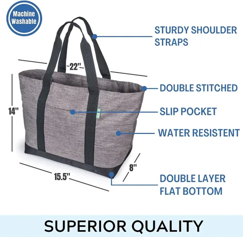 Miniatura 3 de Creative Green Life Bolso de mano XL para mujeres u hombres con cremallera superior, bolsa de mano de alta calidad para el trabajo, gimnasio