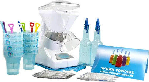 Miniatura 13 de SNOWIE - Máquina de Conos de Nieve Little Snowie Max - Fabricadora de Hielo Raspado Premium, Con Mezcla de Jarabe en Polvo con Palitos, Kit de 6