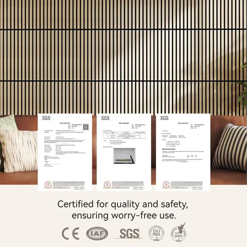 Miniatura 8 de Upick Paneles de pared acústicos plegables, paquete de 4 paneles de madera MDF de 48 x 12.6 pulgadas para pared, paneles de pared absorbentes