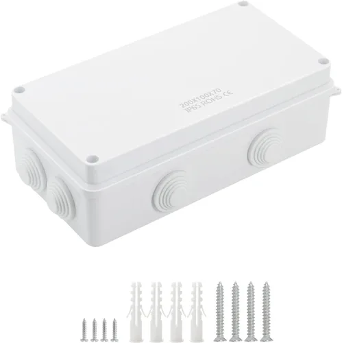 Miniatura 11 de LeMotech Caja de conexiones, plástico ABS IP55 resistente al agua y al polvo, caja eléctrica universal, caja de proyectos para exteriores e