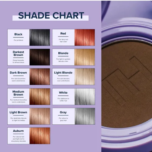 Miniatura 6 de TRUHAIR Polvo prensado para cubrir raíces y cuero cabelludo, compacto, impermeable, cobertura ligera del cabello y encubrimiento de puntos calvos