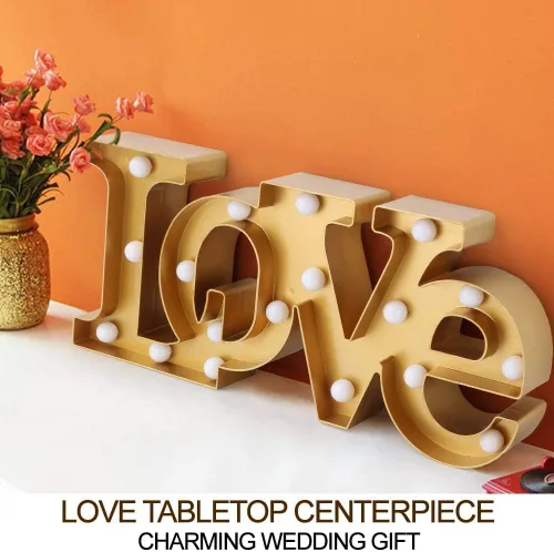 Miniatura 5 de Letrero de amor con luz grande, 16 x 7 pulgadas, para boda, carpa, mesa de boda, decoración romántica y artística de pared para sala de estar