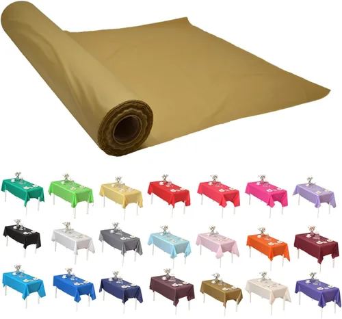 Miniatura 194 de Rollo de plástico para cubierta de mesa color verde manzana, 40 pulgadas x 100 pies, rollo de plástico resistente para cubierta de mesa de banquetes