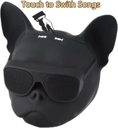 Miniatura 4 de PUSOKEI Mini altavoz portátil inalámbrico de Bulldog francés para exteriores con súper graves estéreo, altavoz fresco personalizado para fiesta