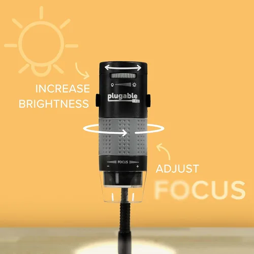 Miniatura 7 de Plugable - Microscopio digital USB 250x, cámara micro de 2 Mpx con brazo flexible y soporte - Microscopio USB y USB-C portátil, compatible