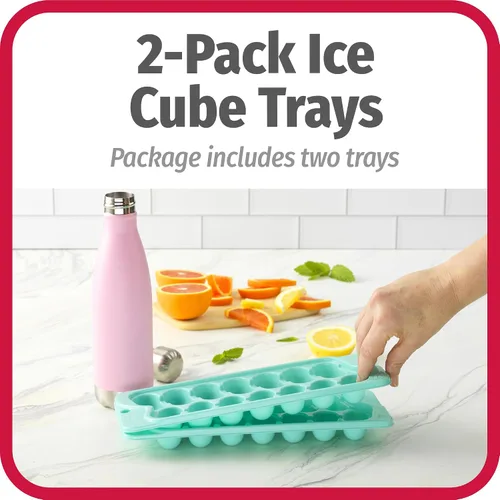 Miniatura 4 de GoodCook Bandejas de cubitos de hielo para todos los días, juego de 2