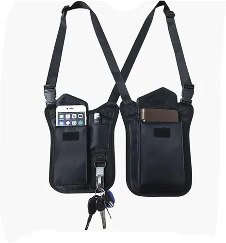 Bolsa de hombro oculta para las axilas antirrobo, bolsillo oculto, multiusos, para hombres y mujeres, doble almacenamiento, bolsa de axila, bolsa