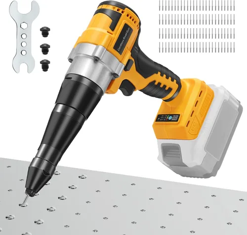 Miniatura 9 de Pistola de Remaches Inalámbrica con Batería de 2×2.0Ah, Herramienta de Pistola de Remaches Eléctrica Automática sin Escobillas Kit de Pistola