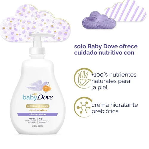 Miniatura 6 de Baby Dove - Loción para bebé para piel sensible de cuidado calmante con fragancia, hidratación hipoalergénica y probada por dermatólogos, 13 onzas