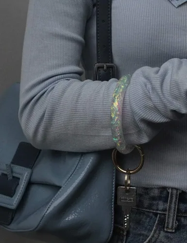 Miniatura 3 de Mymazn Pulsera para mujer, llavero holográfico para muñeca