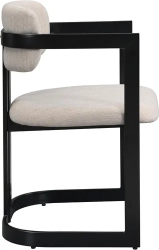 Miniatura 8 de Christopher Knight Home Auber - Juego de 2 sillas de comedor tapizadas modernas, juego de sillón de comedor tapizado de tela con marco de metal