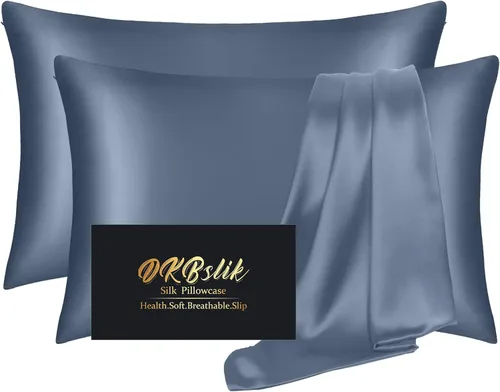 Miniatura 38 de Funda de almohada de seda para cabello y piel, fundas de almohada de seda de morera tamaño estándar, anti-acné, refrescante para dormir, seda Rosa