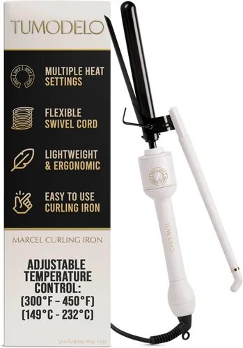 Marcel - Plancha rizadora profesional de ¾ pulgadas – Nano titanio, tecnología de calor iónico para rizos de larga duración, control de temperatura,