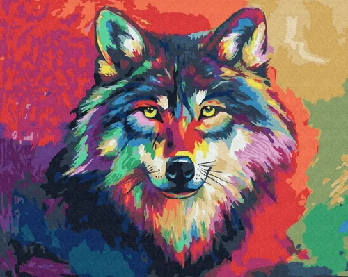 Miniatura 4 de KOMI Wolf Paint by Numbers Kit for Adults with Frame, Adults Paint by Number Kits on Framed Canvas Kids Painting by Number Kit Adult Crafts Kits for