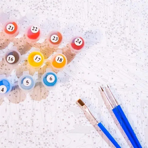 Miniatura 4 de Komking Kit de pintura de caballo por números para adultos y niños, kits de pintura por números en manualidades de lienzo, caballo de color 16 x 20