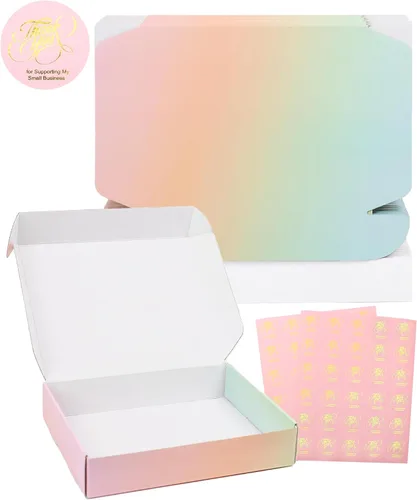 Miniatura 18 de Cajas de envío pequeñas de 6 x 4 x 2 pulgadas para pequeñas empresas, paquete de 30 cajas de correo moradas, caja de embalaje de cartón corrugado