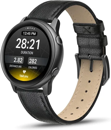 Miniatura 10 de Correa de piel compatible con Samsung Galaxy Watch 3 de 41 mm / Galaxy Watch Active de 40 mm / Active 2 44mm / Galaxy Watch de 42 mm, 20 mm de piel