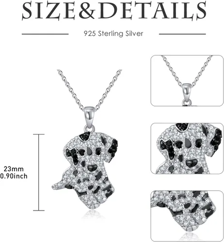 Miniatura 65 de Collares con colgante de perro de plata de ley S925 – 24 razas corgi/husky/labrador/pastor para mujer