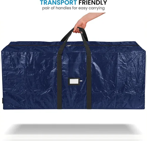 Miniatura 3 de Zober Bolsa de almacenamiento para árbol de Navidad – Se adapta a árboles artificiales de 7.5 pies – Bolsa de plástico impermeable para árbol
