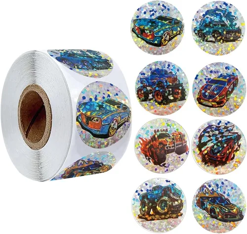 Miniatura 24 de 500 piezas de rollo de calcomanías lindas de patas de perro en glitter, etiquetas adhesivas de huellas de perro negro, etiquetas de vinilo