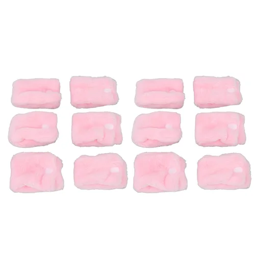 Miniatura 4 de Ymiko Juego de 12 rodillos rizadores sin calor de forro polar para cabello largo y corto, herramientas de peinado reutilizables durante la noche sin