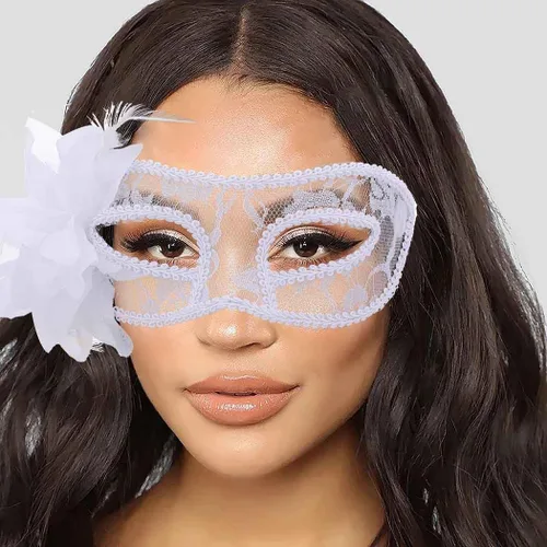 Miniatura 4 de Tgirls Máscara de mascarada para mujer, máscaras de encaje de flores, máscara sexy para ojos, disfraz de fiesta, baile de graduación, máscara facial
